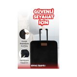 Valiz Bavul Koruma Kılıfı Kadife Kılıf Kabin Boy - Siyah | Ergo Travel