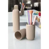 Valiz Düzenleyici, Valiz İçi Diş Macun Fırça Saklama Ve Taşıma Kabı Diş Fırçalık, 19 X 6 Cm Krem