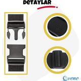 Valiz Kemeri Emniyet Tokalı Ölçüsü Ayarlanabilir Bavul Güvenlik Emniyet Kemeri 2 Adet (Kırmızı)