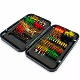 Valkyrie 100 Parça Yapay Sinek İğne Seti Fly Fishing Kutulu Alabalık Balıkçılık Tüylü Sahte Yem
