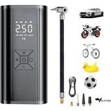 Valkyrie 100W 6000Mah Şarjlı Araba Lastik Hava Pompası Led Işıklı Çok Amaçlı Bisiklet Yatak Top Pompası