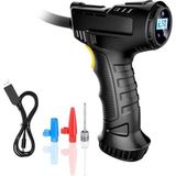 Valkyrie 120W Kablosuz Hava Kompresörü Araç Motorsiklet Bisiklet Top Araba Lastik Pompası - Wireless USB - LED Işıklı C