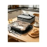 valkyrie 1500 ML 4 Bölmeli Paslanmaz Çelik Yemek Termosu Beslenme Kabı | Sızdırmaz Lunch Box Termal