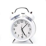 Valkyrie 16cm Büyük Boy Akar Saniyeli Alarm Çalar Saat - Nostaljik Masa Saati Beyaz Çok Renkli