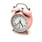Valkyrie 16cm Büyük Boy Akar Saniyeli Alarm Çalar Saat - Nostaljik Masa Saati Pembe Çok Renkli
