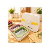 valkyrie 2 Bölmeli 304 Paslanmaz Çelik Lunch Box | Sızdırmaz Renkli Yemek Taşıma Kabı + Termal Çant