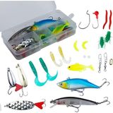 Valkyrie 24 Parça Sahte Olta Yem ve Aksesuar Seti Silikon Rapala Jig Kaşık
