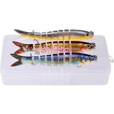 Valkyrie 3 Adet 8 Eklemli 3D Oynak Rapala Sahte Balık Yem Seti Tatlı ve Tuzlu Su Uyumlu Wobblers Swimbait