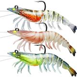 Valkyrie 3 Adet Silikon Karides Balık Yemi 9cm 11.5gr Gerçekçi Levrek Katili Yem Lrf Spin - Çok Renkli - Genel