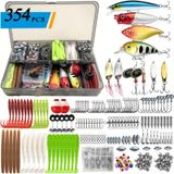 Valkyrie 354 Parça Balık Olta İğne Yem Seti Rapala Kurşun İğne Silikon Kaşık Çantalı Komple Set
