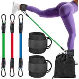 Valkyrie 6 Parça Baldır Kalça Egzersiz Seti Bacak Direnç Tansiyon Lastiği Pilates Yoga Destekleyici Çok Renkli