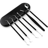 Valkyrie 6 Parca Paslanmaz Celik Metal Kutulu Dis Tartar Temizleme Dental Agiz Bakim Seti
