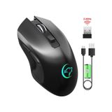 Valkyrie 6 Tuşlu Şarjlı Sessiz 2400Dpı Kablosuz Gaming Mouse siyah