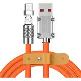 Valkyrie 6A Type-C Bakır Döşemeli Sıvı Silikon USB Data Hızlı Şarj Kablosu - 180 Derece - katlanmaz Kırılmaz Uzun Ömürlü - 1 metre