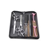 valkyrie 8 Parça Smith Chu 6.0 Inch 17 Cm Profesyonel Deri Çantalı Kuaför Berber Saç Bıyık Makas Seti