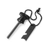 Valkyrie 8mm 8.5cm Magnezyum Ateş Başlatıcı Bar - %100 Katkısız Alüminyum İçermez Fire Starter Siyah