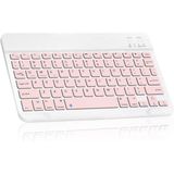 Valkyrie Bl30 Bluetooth 10 İnç Ios Windows Android Uyumlu Kablosuz Klavye - Türkçe - Şarjlı-Sessiz Multimedia - Ultra İnce Pembe