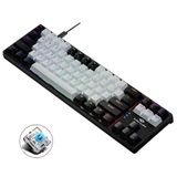 Valkyrie Blue Switch Dark Alien K710 71 Tuş RGB Gaming Klavye - Mekanik Mavi Tuş Type-C - 2 Kademe Yükseklik SiyahBeyaz