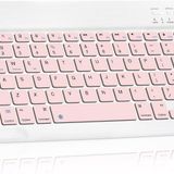 Valkyrie Bluetooth 10 inç Ios Windows Android Uyumlu Kablosuz Klavye - Türkçe - Şarjlı - Sessiz - Multimedia - Ultra İnce Pembe