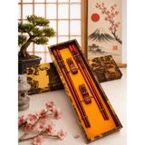Valkyrie Doğal Ahşap Yemek Çubuğu Seti 2 Çift – Ejderha Desenli Çubuk Tutacaklı Kutulu 22,9 Cm Chopstick Seti