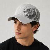 Valkyrie Dragon Nefes Alabilir Beyaz Spor Şapka – Ayarlanabilir Outdoor Balıkçı Günlük Unisex Şapka - Standart