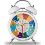 Valkyrie Eğitici Çocuk Alarm Saati / Renkli Öğretici Saat 12/24 Sistem Sessiz Mekanizma Kolay Ok