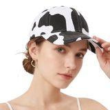 Valkyrie İnek Desenli Kadın Şapka Ayarlanabilir Baseball Cap Siyah Beyaz Spor Günlük Unisex