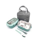 Valkyrie Isı Yalıtımlı Termal Çantalı Çelik Lunch Box BPA’sız Sızdırmaz Çok Bölmeli Su Yeşili