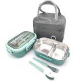 Valkyrie Isı Yalıtımlı Termal Çantalı Çelik Lunch Box – Bpa’sız, Sızdırmaz, Çok Bölmeli Yemek Kabı Su Yeşili - 850 ml