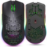 Valkyrie Kablosuz Petek Tasarım Şarjlı Gaming Mouse – Rgb Aydınlatmalı 3200 Dpı Ultra Hafif Siyah