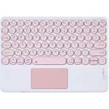 Valkyrie Kablosuz Touchpad Bluetooth Klavye - Ios Android Windows Uyumlu - TÜRKÇE Dil - Şarjlı - Ultra İnce - Type-C Giriş Pembe