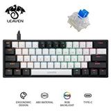 Valkyrie Leaven K620 Blue Switch Mekanik Gaming Oyun Klavyesi Rgb 61 Key Mavi Tuş Type-c Klavye Siyah Beyaz K620 Çok Renkli