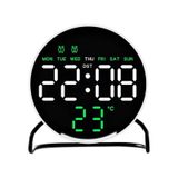 Valkyrie Led Dijital Masa Saati Alarm Sıcaklık Takvim Göstergeli Usb Gece Işıklı Masa Saati Çift Alarm Beyaz
