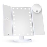 Valkyrie Led Isikli Katlanabilir Makyaj Aynasi - 2X 3X 10X Buyutme Modu - Dokunmatik Touch Ekran - 5 Farkli Ayna