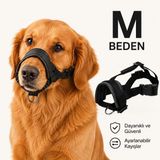 Valkyrie M Beden Köpek Ağızlığı Ayarlanabilir Nefes Alabilir Isırma Önleyici Yumuşak Pedli Siyah