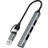 Valkyrie mAcbook Uyumlu Type-C & USB Çiftli 4port USB 3.0 Splitter 5 Gbps Çevirici Hub Adaptör