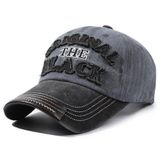 Valkyrie Original The Black Nakışlı Unisex Beyzbol Şapkası Vintage Eskitme Pamuk Ayarlanır Gri Siyah