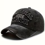 Valkyrie Original The Black Nakışlı Unisex Beyzbol Şapkası Vintage Eskitme Pamuk Ayarlanır Siyah