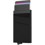 Valkyrie Premium Slim Metal Kartlık Siyah – RFID Korumalı, Mekanizmalı, 10+ Kart Kapasiteli Alüminyum
