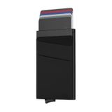 Valkyrie Premium Slim Metal Otomatik Kartlık Rfıd Korumalı, Mekanizmalı, 10+ Kart Kapasiteli Siyah Siyah