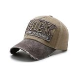 Valkyrie Rock Eskitme Trucker Şapka Unisex Metal Tokalı Ayarlanabilir Vintage Kahve