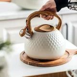 Valkyrie Tasarım Düdüklü Kettle 3L Paslanmaz Çelik Ergonomik Su Isıtıcı Çaydanlık Islıklı