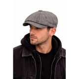Valkyrie Unisex Gri Balıksırtı Kasket Şapka Vintage İngiliz Stil 8 Dilimli Newsboy Cap