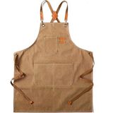 Valkyrie Unisex Kanvas Mutfak Önlüğü Ayarlanabilir Askılı Cepli Barista Garson Servis Önlüğü Kahve
