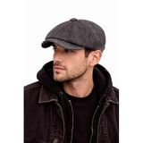 Valkyrie Unisex Siyah Balıksırtı Kasket Şapka Vintage İngiliz Stil 8 Dilimli Newsboy Cap