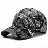 Valkyrie Unisex Siyah Grafiti Desenli Şapka Ayarlanabilir Baseball Cap Hip Hop Streetwear Spor Kep