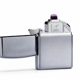 Valkyrie USB Şarjlı Elektronik Çakmak | 4 Elektrotlu X Tip Mor Arc | Rüzgar Geçirmez, Alevsiz Silver