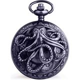 Valkyrie Vintage Ahtapot Motifli Retro Köstekli Cep Saati 59,5mm x 46,4mm x 15,9mm
