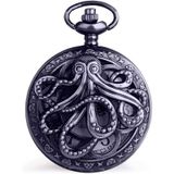 Valkyrie Vintage Kutulu Ahtapot Motifli Retro Kostekli Cep Saati