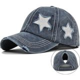 Valkyrie Vintage Lacivert Yıldız Nakışlı Şapka Unisex Eskitme Baseball Cap Ayarlanabilir Pamuk Günlük Spor Şapka - Standart